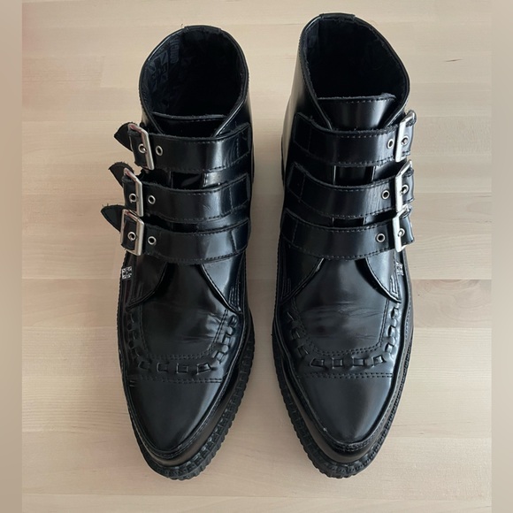 TUK 3 buckle pointed toe winklepicker boots - Picture 2 of 11
